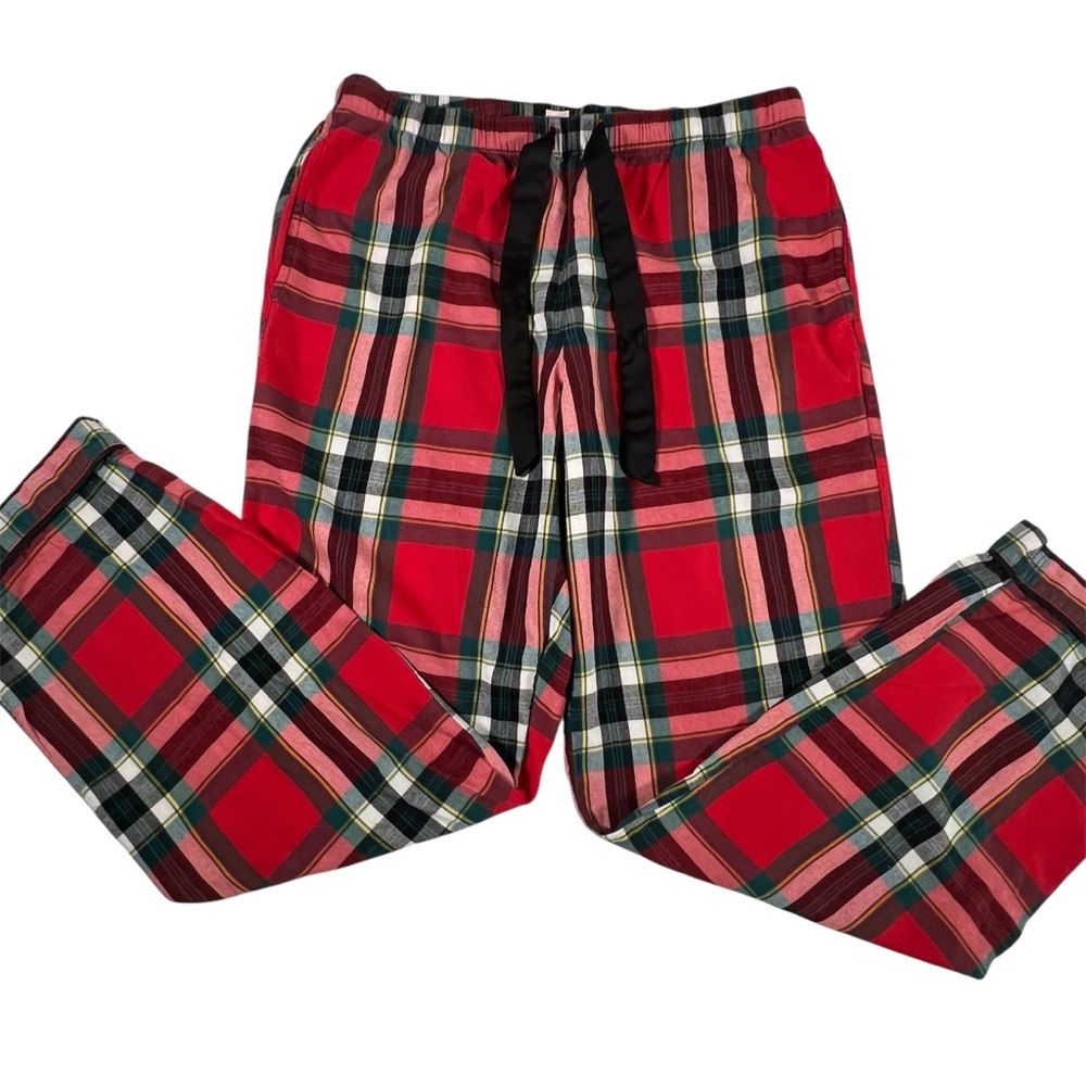 Victorias Secret Pajama Lounge Sleep Flannel Pants Christmas Plaid Size Medium